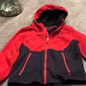 Under Armour Kids Two-Tone Red and Black Hoodie